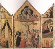 Shool of Bologna Triptych with the Crucifixion (mk05) oil painting reproduction